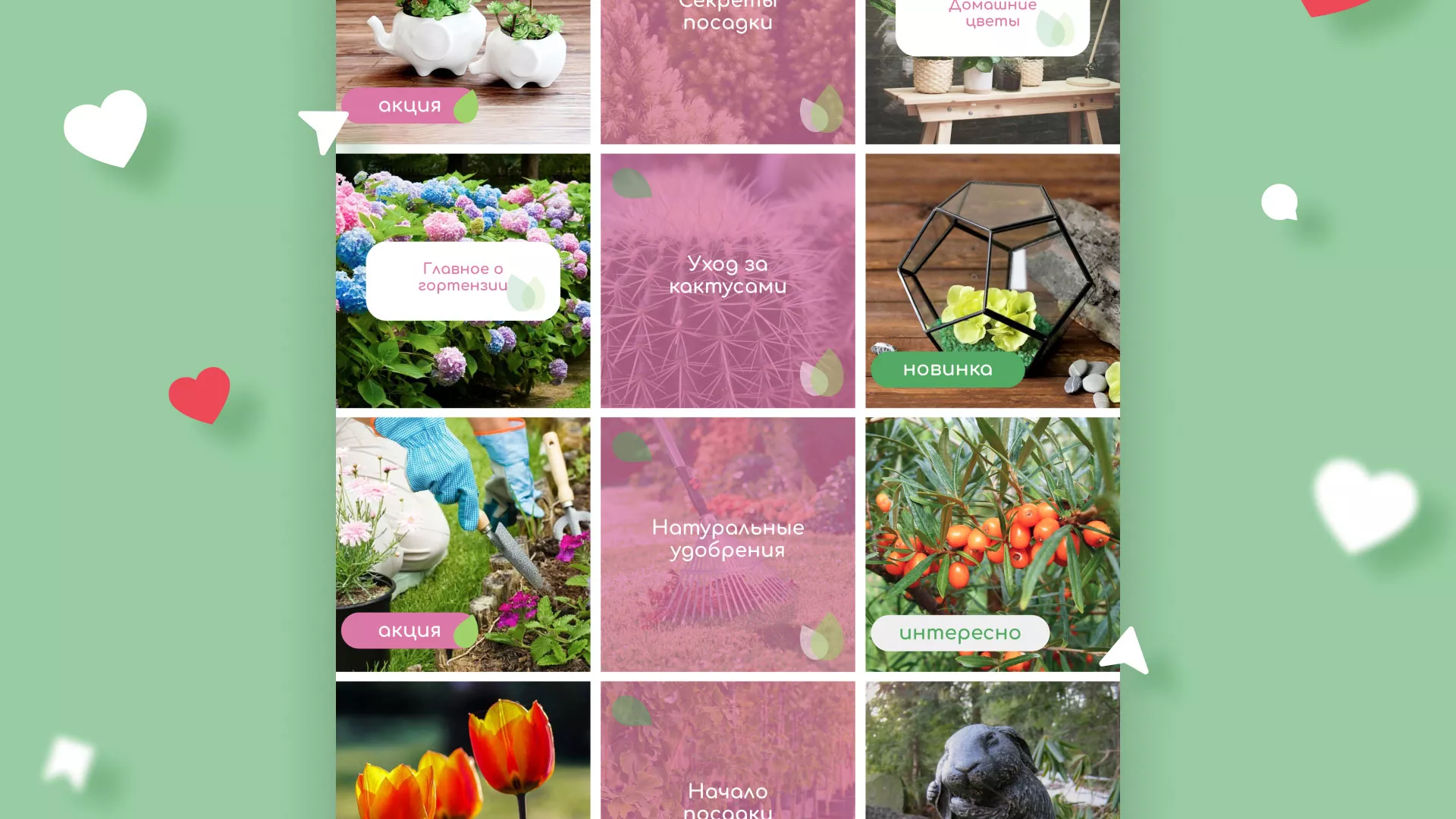 Разработка оформления профиля Instagram для магазина «Floraint» в Котласе